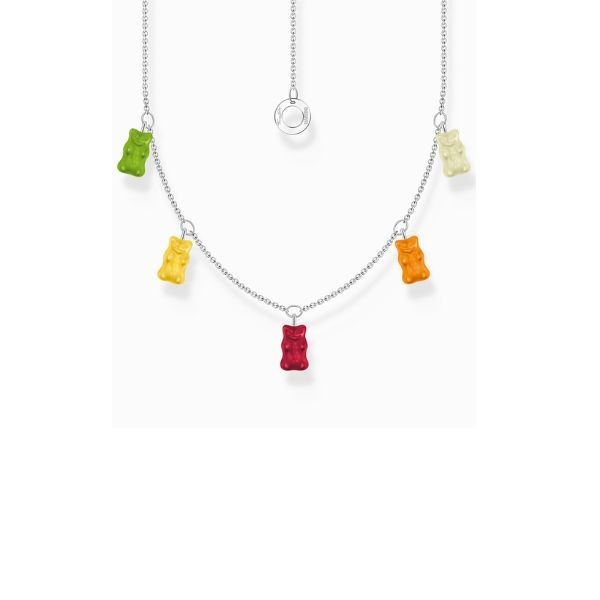 Cadena Thomas Sabo Plata De Ley Con 5 Ositos Haribo De Oro Colores Ref: KE2205-017-7-L45V