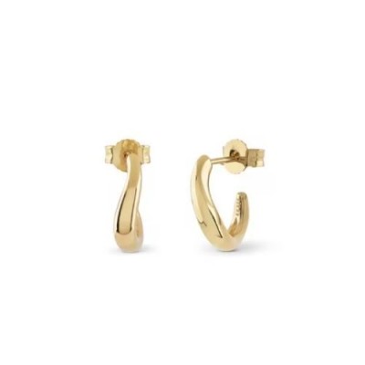 Pendientes Guess Silver Mujer Fluid Plata Con Baño Oro Ref: JSBE04441JWYGT/U