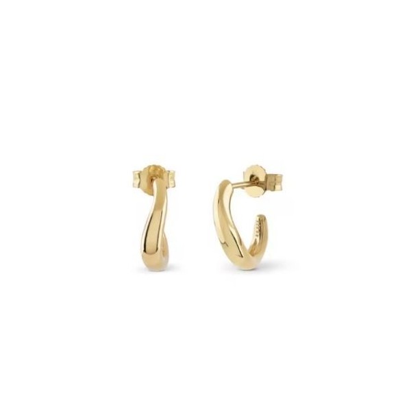 Pendientes Guess Silver Mujer Fluid Plata Con Baño Oro Ref: JSBE04441JWYGT/U