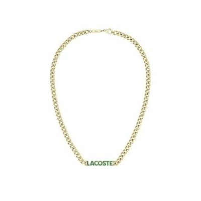 Cadena Lacoste Caballero Colección Script Acero IP Dorado Ref: 2040475