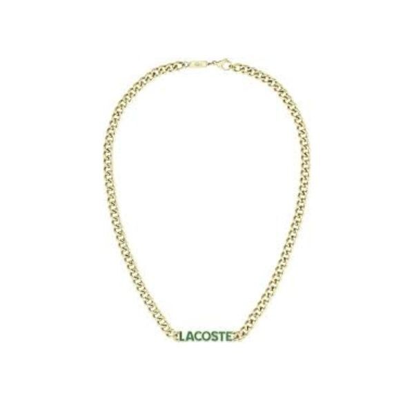 Cadena Lacoste Caballero Colección Script Acero IP Dorado Ref: 2040475