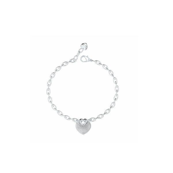 Pulsera Guess Mujer Crazy In Love Corazón Acero Con Circonitas Ref: JUBB05214JWRHS