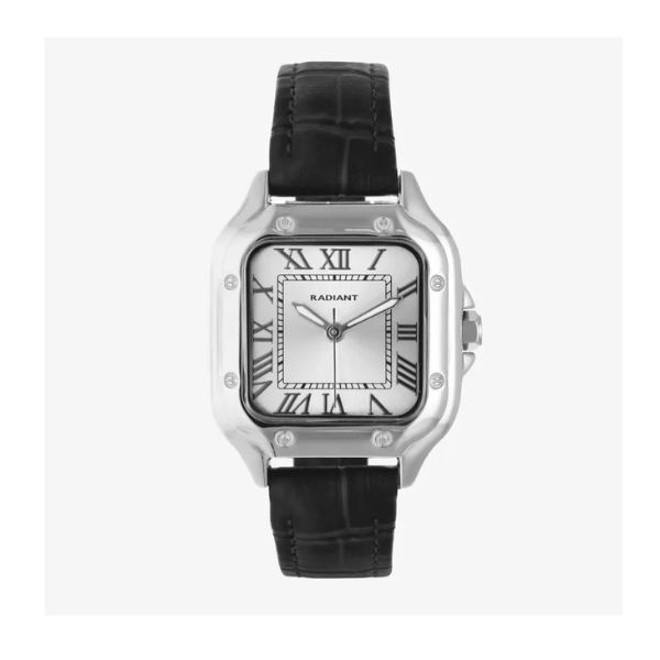 Reloj Radiant Chris Him Caballero Piel Negra Cuadrado 47,5mm Ref: RA676201