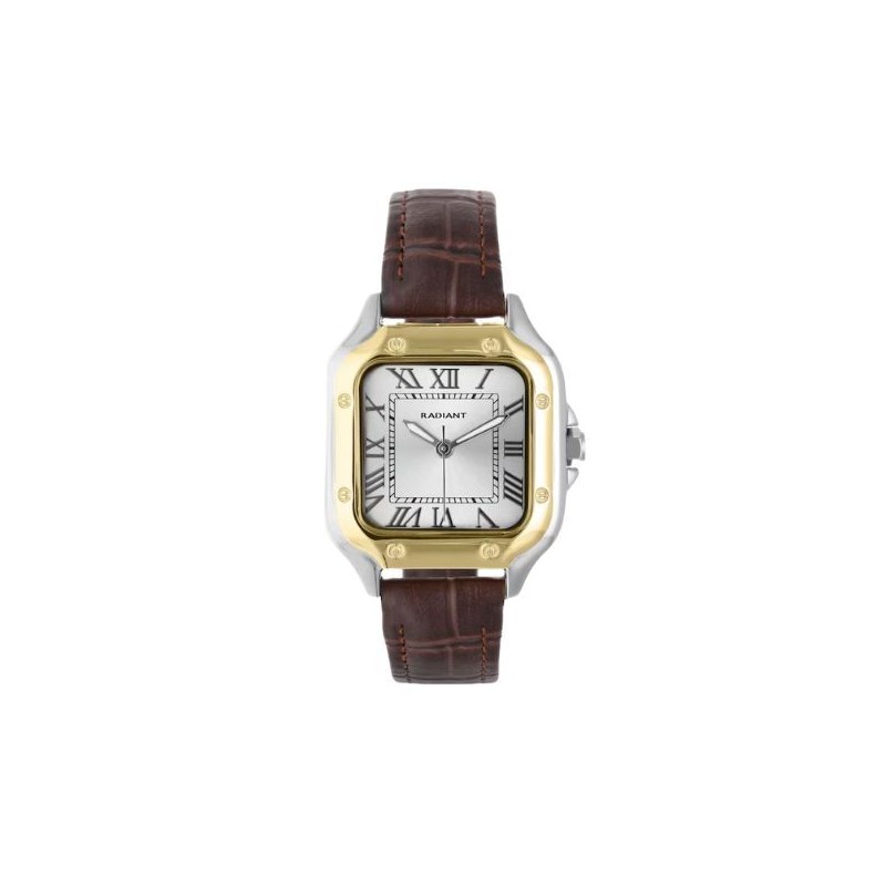 Reloj Radiant Chris Him Bicolor Piel Marrón Cuadrado 47,5mm Ref: RA676204 Reloj Radiant Chris Him Bicolor Piel Marrón Cuadrado 47,5mm Ref: RA676204
