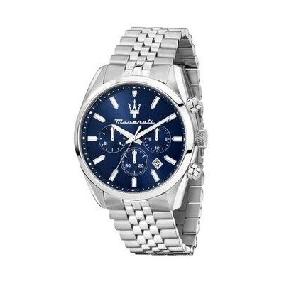 Reloj Maserati Caballero Attrazzione Acero Esfera Azul Cronógrafo 43mm Ref: R8853151025