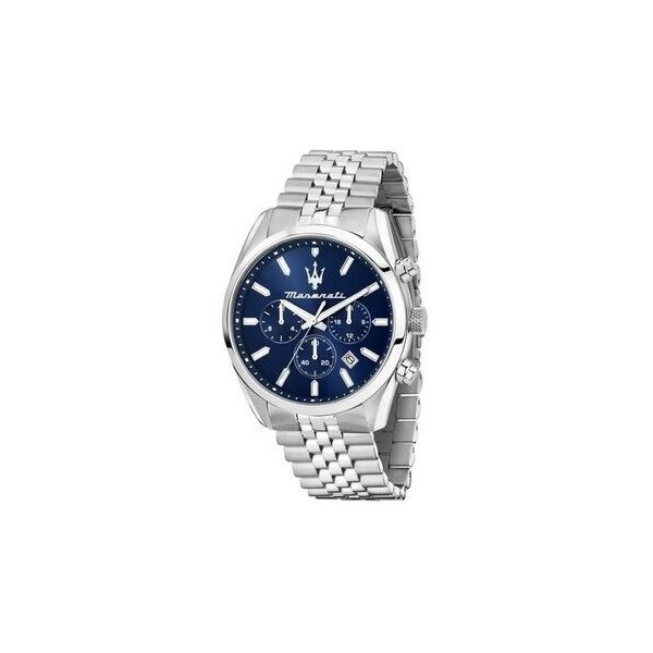 Reloj Maserati Caballero Attrazzione Acero Esfera Azul Cronógrafo 43mm Ref: R8853151025