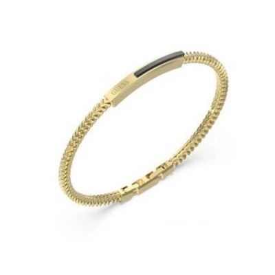 Pulsera Guess Caballero Noir Acero Ip Dorado Ref: JUMB05109JWYGS