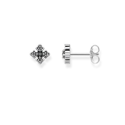 Pendientes Thomas Sabo Royalty Negro Sterling Silver Rebel At Heart Ref: H2021-643-11