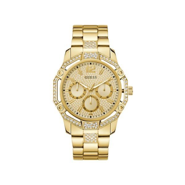 Reloj Guess Regal Caballero Acero IP Dorado Circonitas Blancas 46mm Ref: GW0990G2