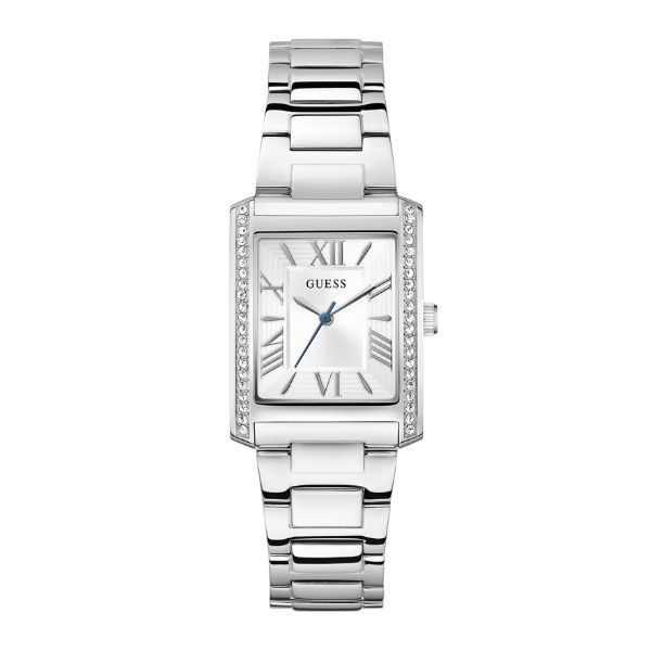 Reloj Guess Bonnie Mujer Acero Inoxidable Rectangular Con Circonitas Blancas 27mm Ref: GW0874L1