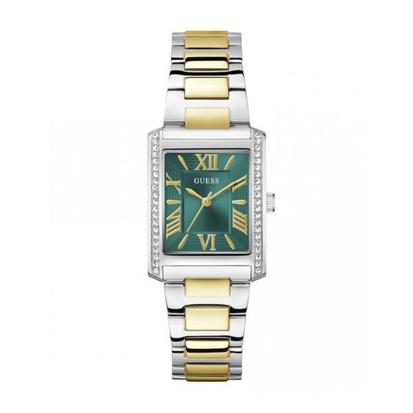 Reloj Guess Mujer Bonnie Bicolor Acero/IP Dorado Esfera Verde 27mm Ref: GW0874L2