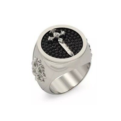 Anillo Guess Caballero Rebel Knight Acero Inoxidable Circonitas Negras Ref: JUMR05083JWST62