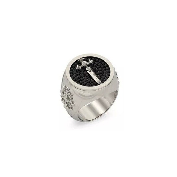 Anillo Guess Caballero Rebel Knight Acero Inoxidable Circonitas Negras Ref: JUMR05083JWST62