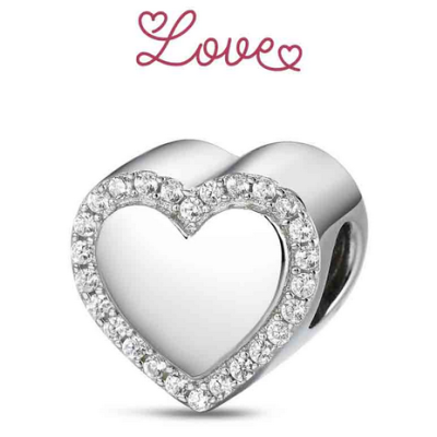 Abalorio A Tu Lado Corazón Con Circonitas Plata De Ley Ref: 9122908