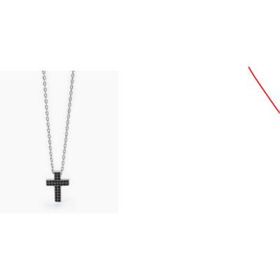 Colgante Mabina Uomo Mystical Caballero Cruz Circonitas Negras Plata De Ley Ref: 553575