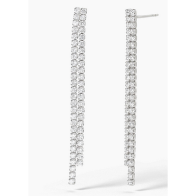 Pendientes Mabina Mujer San Lorenzo Cascada De Circonitas En Plata De Ley Ref:563711