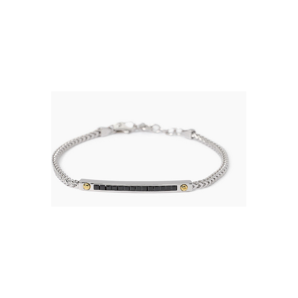 Pulsera Mabina Uomo Caballero Tools Plata De Ley Placa Oro Ref: 533992