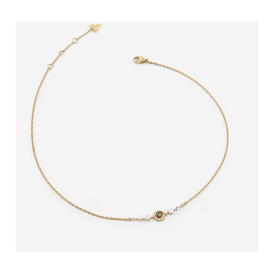 Collar Guess Mujer Tiny Pearly Acero Dorado Ref: JUBN05519JWYGT-U