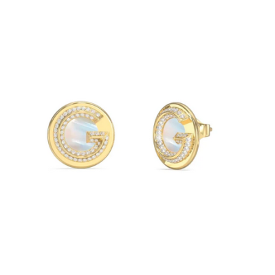 Pendientes Guess Mujer G-Crystal Acero Dorado Ref: JUBE05440JWYGT-U
