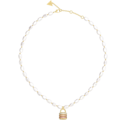 Gargantilla Guess Mujer My Secret Perlas Blancas y Acero Dorado Ref: JUBN05405JWYGPKT-U