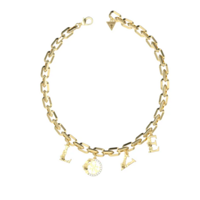 Collar Guess Mujer 4Love Acero Dorado Ref: JUBN05029JWYGT-U