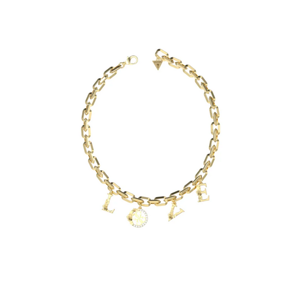 Collar Guess Mujer 4Love Acero Dorado Ref: JUBN05029JWYGT-U