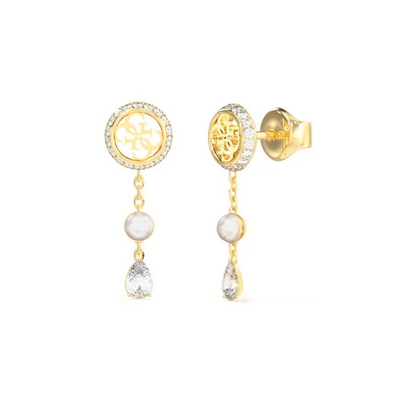 Pendientes Guess Mujer Tiny Pearl Acero Dorado Ref: JUBE05521JWYGT-U
