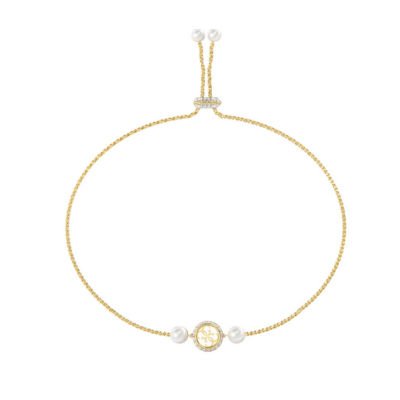 Pulsera Guess Mujer Tiny Pearl Dorado Ref: JUBB05520JWYGT-U