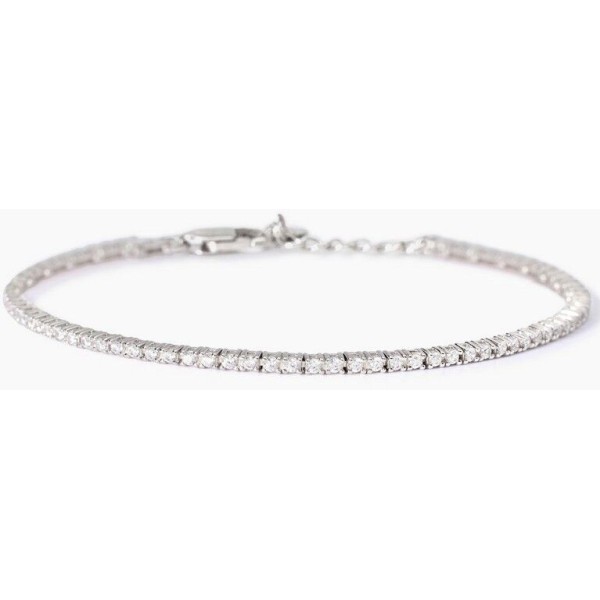 Pulsera Mabina Uomo Tennis Club Caballero Circonitas Blancas Plata De Ley  Ref: 533987