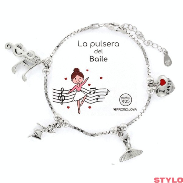 Pulsera Eres Lo Mas Baile Cadena Veneciana Rodiada Con Colgantes Ref : 9104174