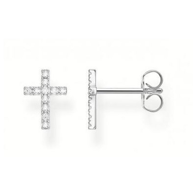 Pendiente Thomas Sabo De Botón Cruz Plata De Ley (1 unidad) Ref: H2131-051-14