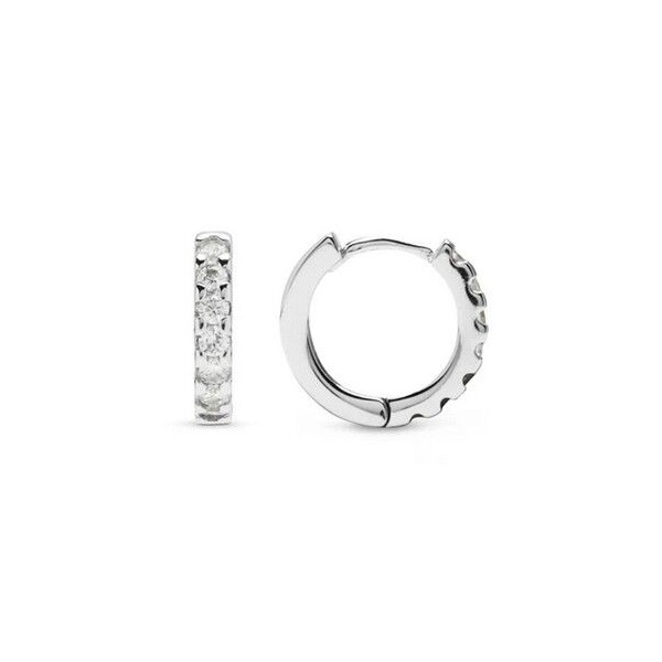 Pendientes Luxenter de 9mm de Plata de Ley 925 con Circonita Brillante Acabados En Rodio - Meri  Ref: EH25100H00