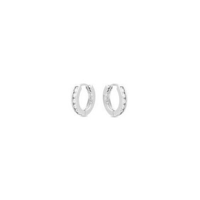 Pendientes Luxenter Essential Plata De Ley Con Circonitas Blancas 10mm Ref: EG0040000