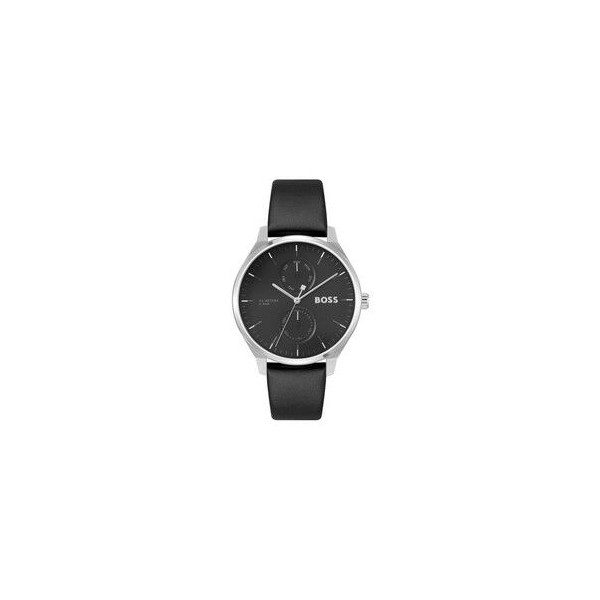 Reloj Hugo Boss Caballero Tyler De Cuero Negro Multifunción 43mm Ref: 1514102