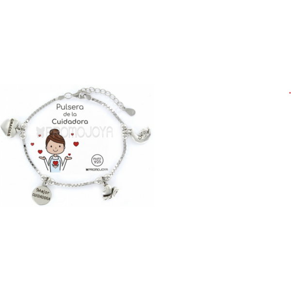 Colección Eres Lo Más Pulsera Eres Lo Mas Cuidadora Cadena Veneciana Rodiada Con Colgantes Ref: 9105399