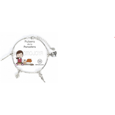 Colección Eres Lo Más Pulsera Eres Lo Mas Panadera Cadena Veneciana Rodiada Con Colgantes Ref: 9105689