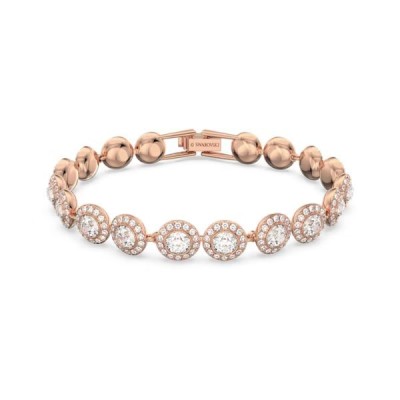 Pulsera Swarovski Angelic Talla Redonda Blanco Baño Tono Oro Rosa Ref: 5240513
