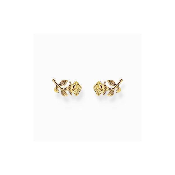 Pendientes Thomas Sabo Mujer Chapados En Oro Plata De Ley Rosa Roses Romance Ref: H2314-413-39