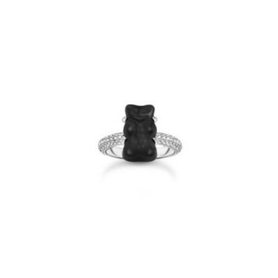 Anillo Thomas Sabo Con Osito Negro Haribo y Circonitas Blancas Plata De Ley Ref: TR2478-052-11-54