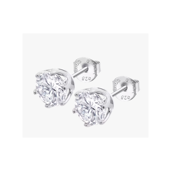 Pendientes Solitario Mujer Lotus Silver Circonita Blanca Plata De Ley Ref: LP3716-4/1