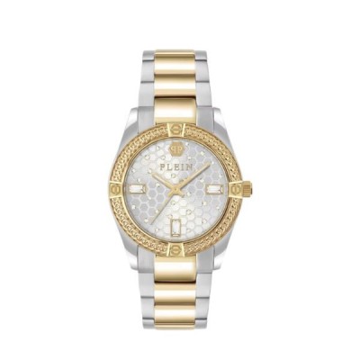 Reloj Philipp Plein Mujer Icon Chain Crystal Bicolor Acero/ IP Dorado 36mm Ref: PW1FA0225