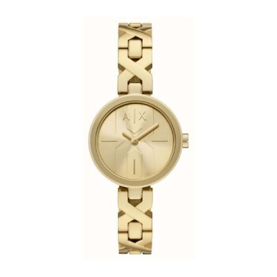 Reloj Armani Exchange Mujer Acero IP Dorado Esfera Rayos De Sol 32mm Ref: AX5831