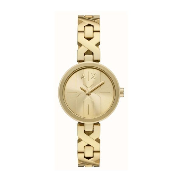 Reloj Armani Exchange Mujer Acero IP Dorado Esfera Rayos De Sol 32mm Ref: AX5831