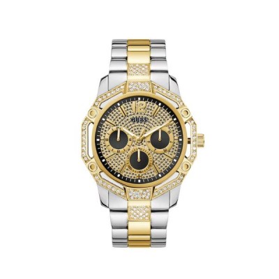 Reloj Guess Regal Caballero Bicolor Acero/IP Dorado Con Circonitas Multifunción 46mm Ref: GW0990G4