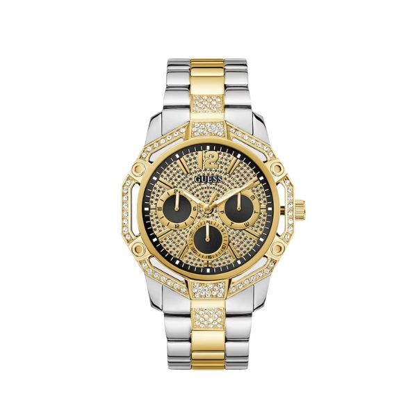 Reloj Guess Regal Caballero Bicolor Acero/IP Dorado Con Circonitas Multifunción 46mm Ref: GW0990G4