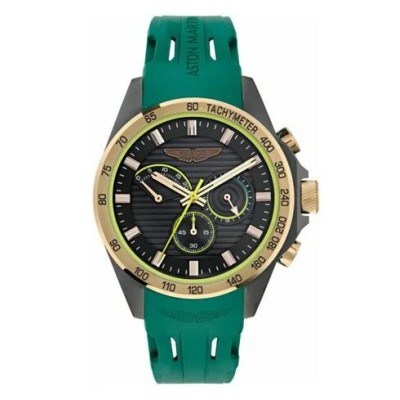 Reloj Aston Martin Fórmula 1 Verde y Negro Analógico Hombre Ref:MTRH1F501
