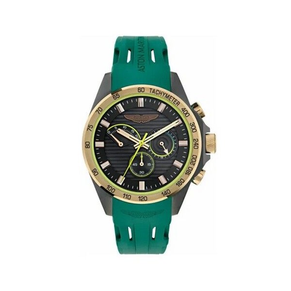 Reloj Aston Martin Fórmula 1 Verde y Negro Analógico Hombre Ref:MTRH1F501