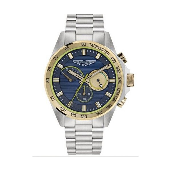 Reloj Aston Martin Fórmula 1 Plateado y Azul Multifunción Hombre Ref:MTRH1F505