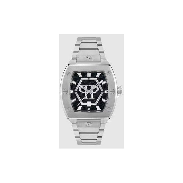 Reloj Philipp Plein The Hexagon Phantom De Acero Y Correa Plateada/gris Ref: PWPUA0725