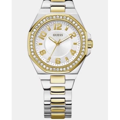 Reloj Guess Mujer Contessa Bicolor Acero/IP Dorado Esfera Blanca Con Circonitas 34mm Ref: GW0877L5